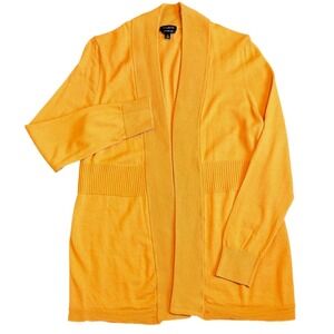 Talbots 100% Pure Merino Wool Open Front Longline Cardigan Business Winter Large